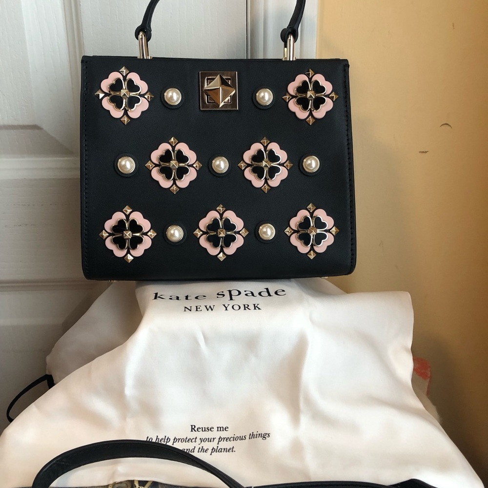kate spade special edition mini bag enamel flowers pearls